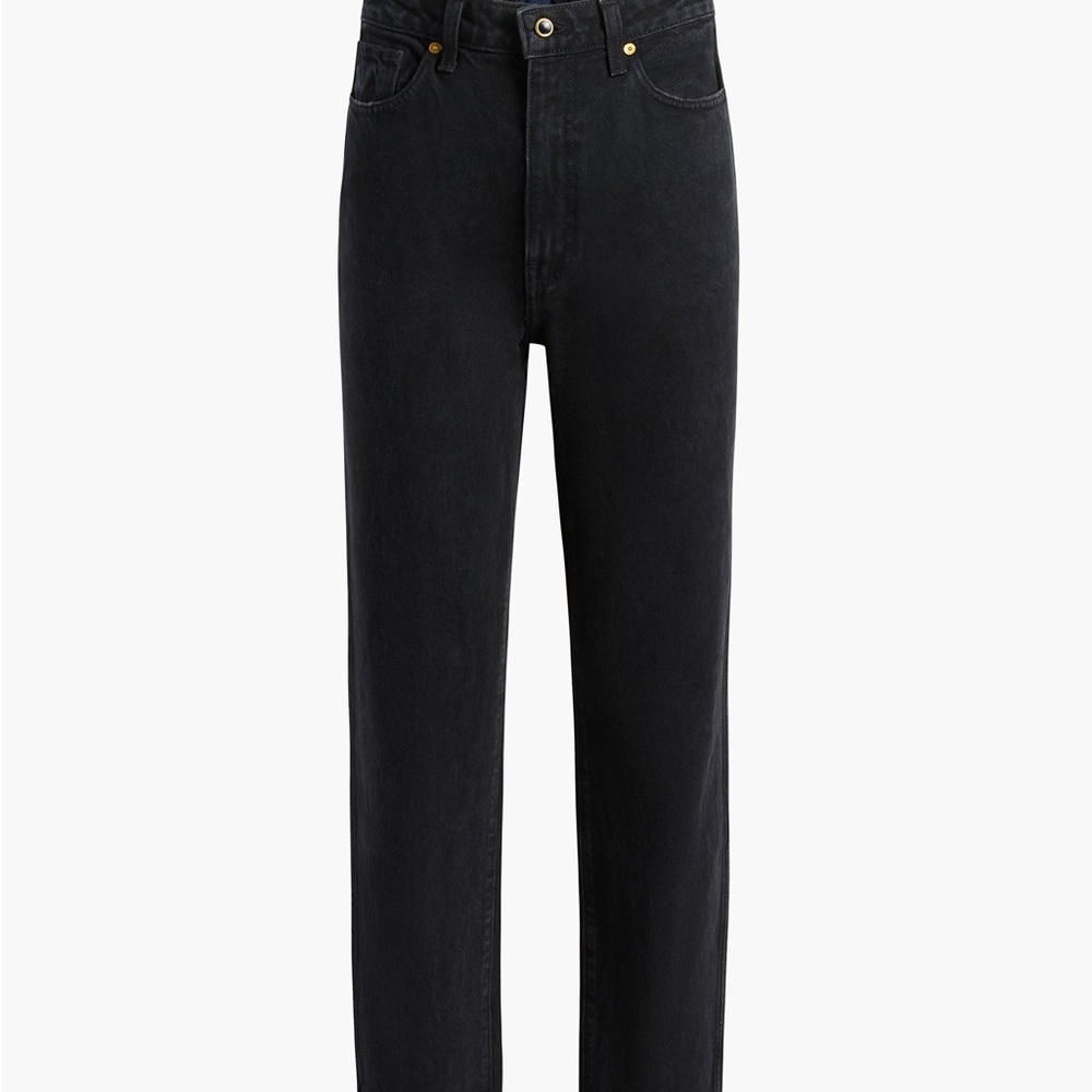 KHAITE Charcoal Straight Leg Jeans